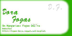 dora fogas business card